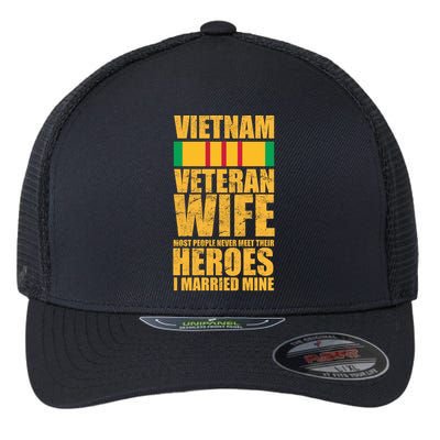 Vietnam Veteran Wife Flexfit Unipanel Trucker Cap