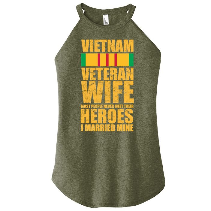 Vietnam Veteran Wife Women's Perfect Tri Rocker Tank