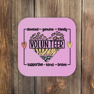 Volunteer Voluntary Worker Volunteering Cool Gift Coaster