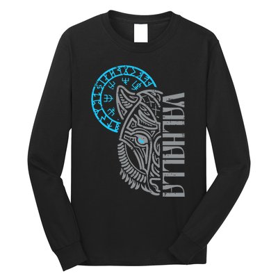 Viking Valhalla Wolf Mask Norse Mythology Long Sleeve Shirt