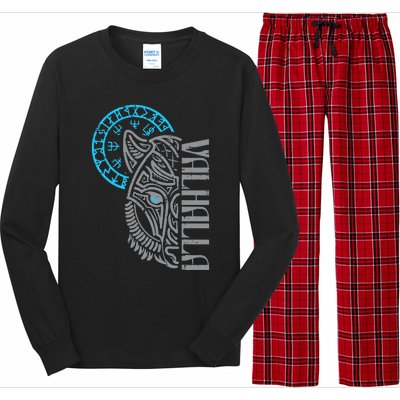 Viking Valhalla Wolf Mask Norse Mythology Long Sleeve Pajama Set