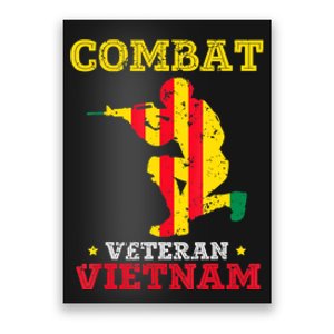 Vietnam Veteran With US Flag With Combat Boots Patriotic Poster