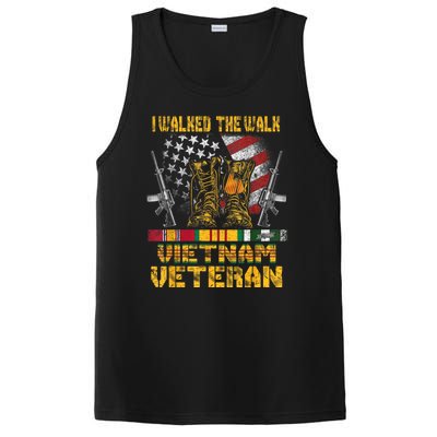 Vietnam Veteran With Us Flag With Combat Boots Patriotic PosiCharge Competitor Tank