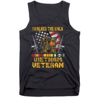 Vietnam Veteran With Us Flag With Combat Boots Patriotic Tank Top