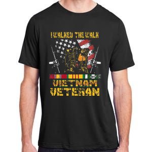 Vietnam Veteran With US Flag With Combat Boots Patriotic Adult ChromaSoft Performance T-Shirt