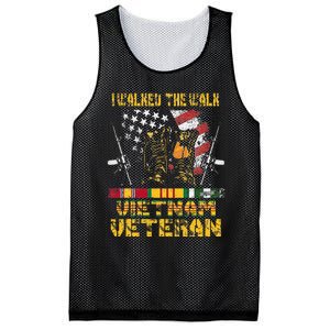 Vietnam Veteran With US Flag With Combat Boots Patriotic Mesh Reversible Basketball Jersey Tank