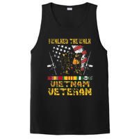 Vietnam Veteran With US Flag With Combat Boots Patriotic PosiCharge Competitor Tank