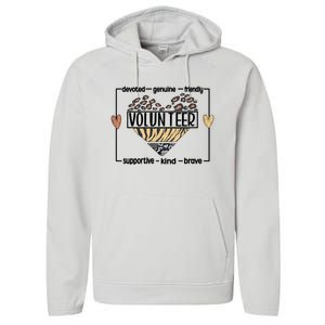 Volunteer Voluntary Worker Volunteering Cool Gift Performance Fleece Hoodie