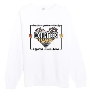 Volunteer Voluntary Worker Volunteering Cool Gift Premium Crewneck Sweatshirt