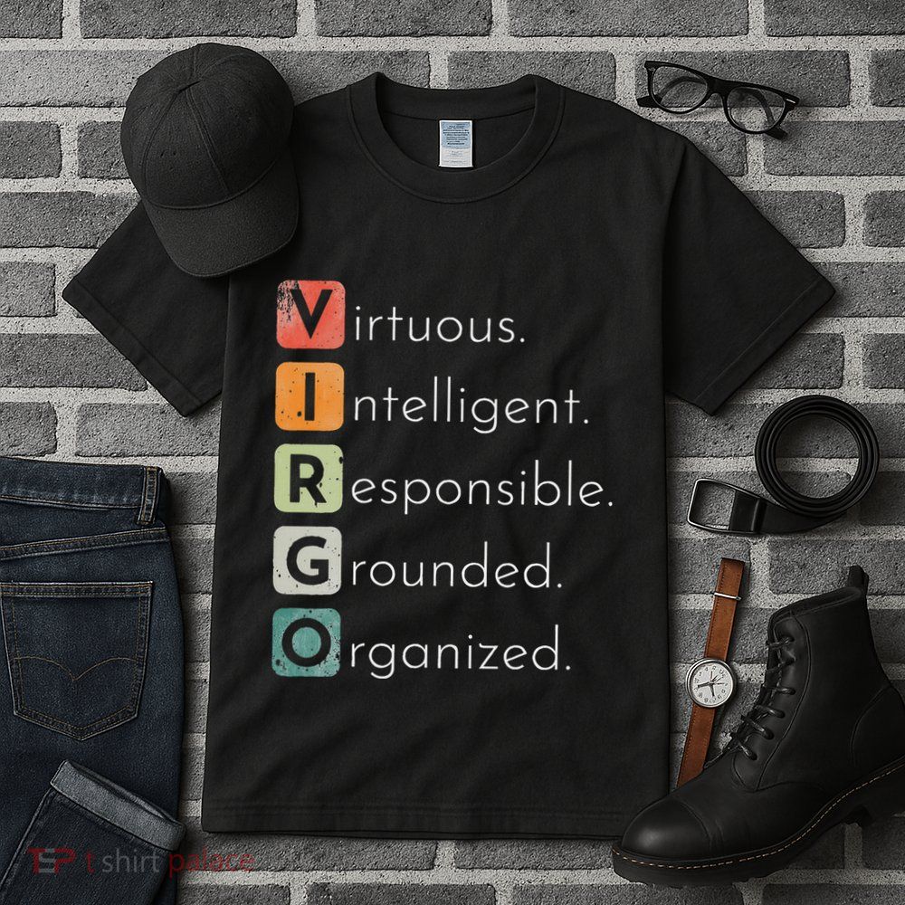 Vintage Virgo Zodiac Sign Women Virgo Birthday Retro Tall T-Shirt