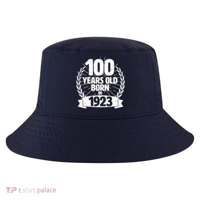 Vintage Wreath 100 Years Old Born In 1923 Birthday Cool Comfort Performance Bucket Hat