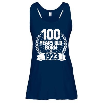 Vintage Wreath 100 Years Old Born In 1923 Birthday Ladies Essential Flowy Tank