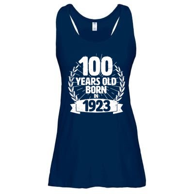 Vintage Wreath 100 Years Old Born In 1923 Birthday Ladies Essential Flowy Tank