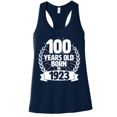 Vintage Wreath 100 Years Old Born In 1923 Birthday Womens Tank Top