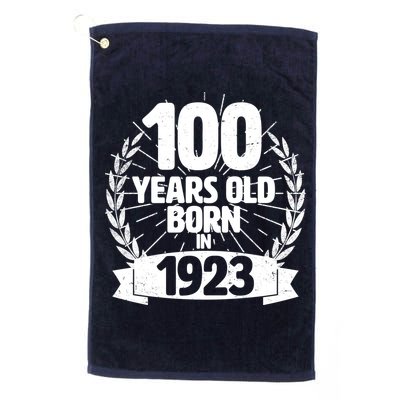 Vintage Wreath 100 Years Old Born In 1923 Birthday Golf Towel