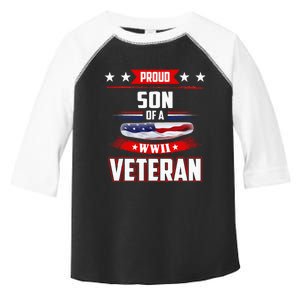 Veteran WW 2 Military Tee Proud Son Of A WWII Veteran Toddler Fine Jersey T-Shirt