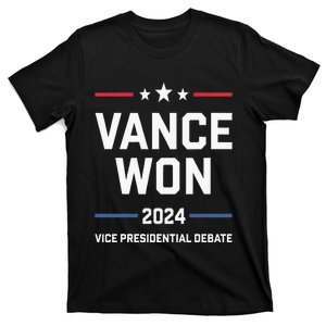 Vance Won 2024 Vice Presidential Debate Vs Tim Walz T-Shirt