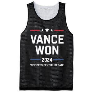 Vance Won 2024 Vice Presidential Debate Vs Tim Walz Mesh Reversible Basketball Jersey Tank