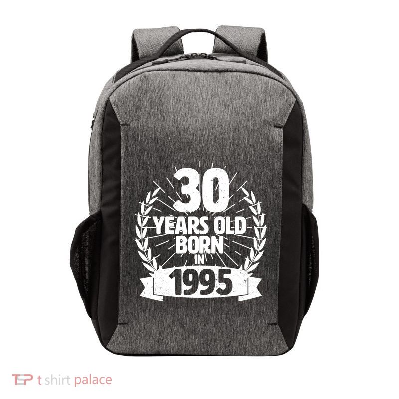 Vintage Wreath 30 Years Old Born In 1995 Birthday Vector Backpack
