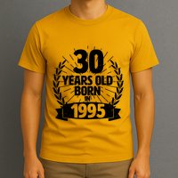 Vintage Wreath 30 Years Old Born In 1995 Birthday T-Shirt