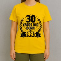 Vintage Wreath 30 Years Old Born In 1995 Birthday T-Shirt