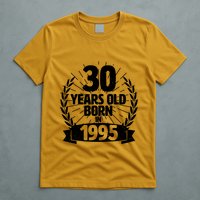 Vintage Wreath 30 Years Old Born In 1995 Birthday T-Shirt