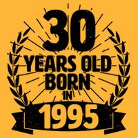 Vintage Wreath 30 Years Old Born In 1995 Birthday T-Shirt