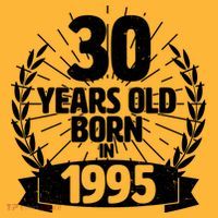 Vintage Wreath 30 Years Old Born In 1995 Birthday Tall T-Shirt