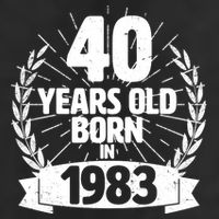 Vintage Wreath 40 Years Old Born In 1983 Birthday Trucker Hat