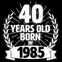 Vintage Wreath 40 Years Old Born In 1985 Birthday Womens T-Shirt
