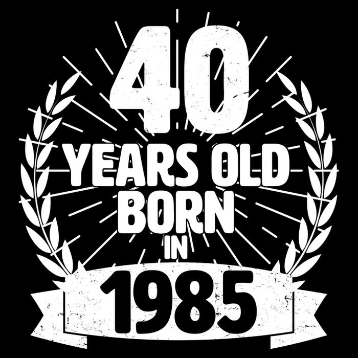 Vintage Wreath 40 Years Old Born In 1985 Birthday Womens T-Shirt