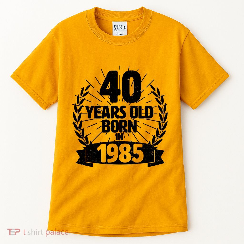 Vintage Wreath 40 Years Old Born In 1985 Birthday Tall T-Shirt
