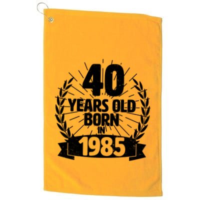 Vintage Wreath 40 Years Old Born In 1985 Birthday Golf Towel