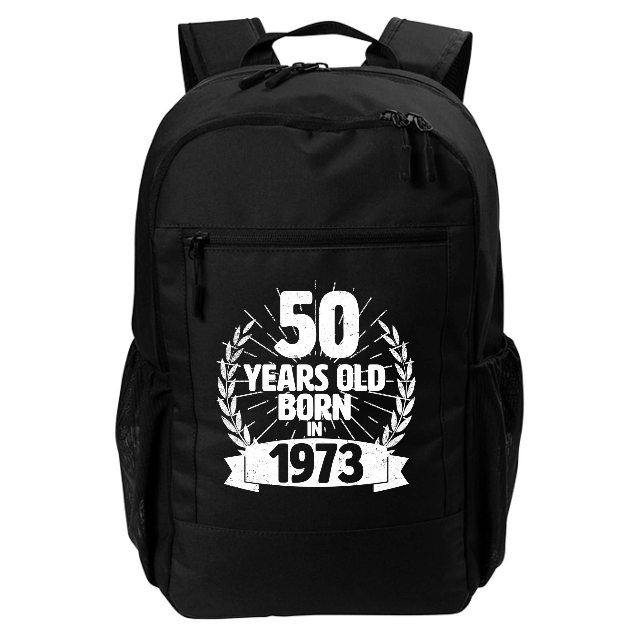 Vintage Wreath 50 Years Old Born In 1973 Birthday Backpack