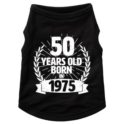 Vintage Wreath 50 Years Old Born In 1975 Birthday Doggie Tank
