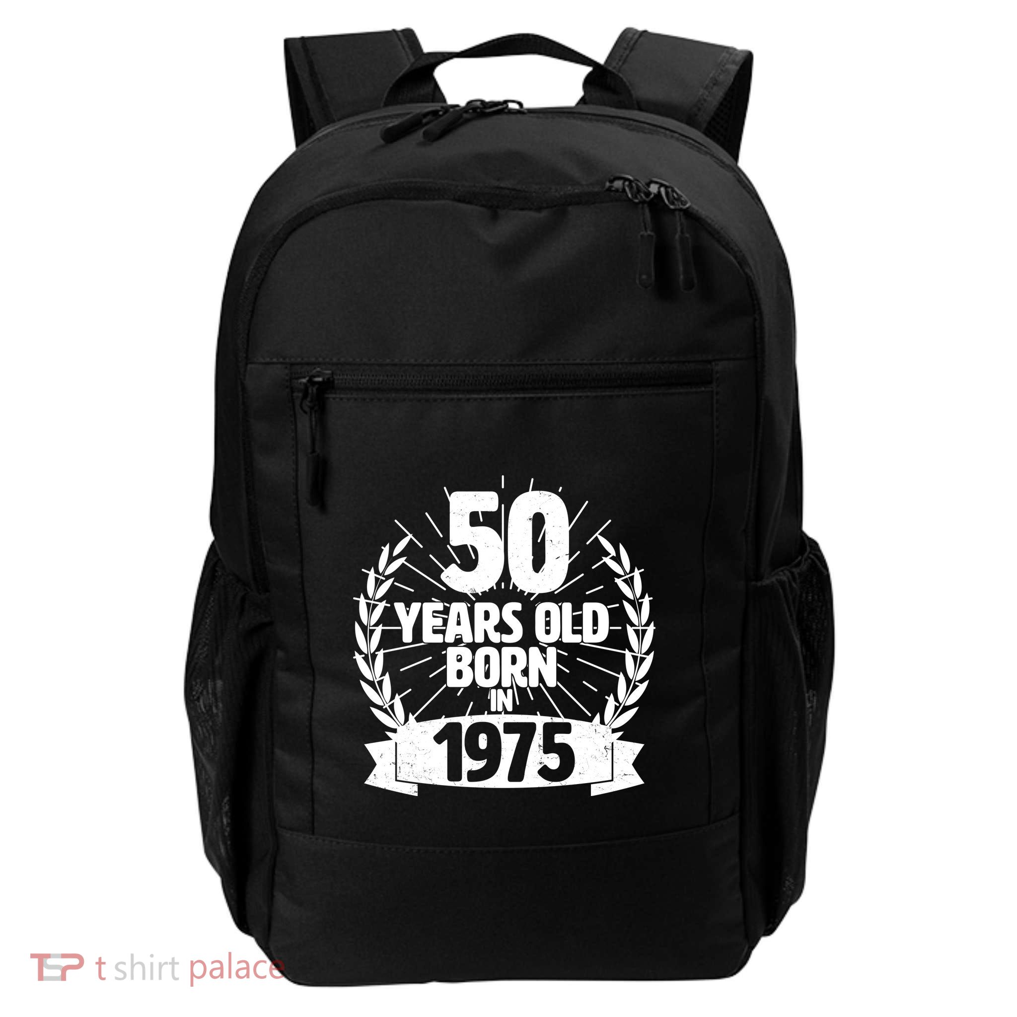 Vintage Wreath 50 Years Old Born In 1975 Birthday Backpack