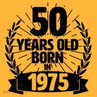 Vintage Wreath 50 Years Old Born In 1975 Birthday T-Shirt