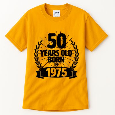 Vintage Wreath 50 Years Old Born In 1975 Birthday Tall T-Shirt
