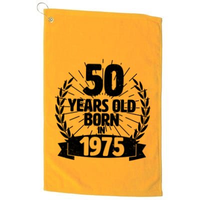 Vintage Wreath 50 Years Old Born In 1975 Birthday Golf Towel