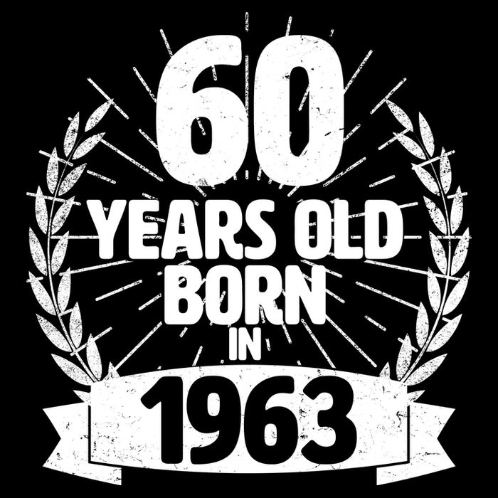 Vintage Wreath 60 Years Old Born In 1963 Birthday Backpack
