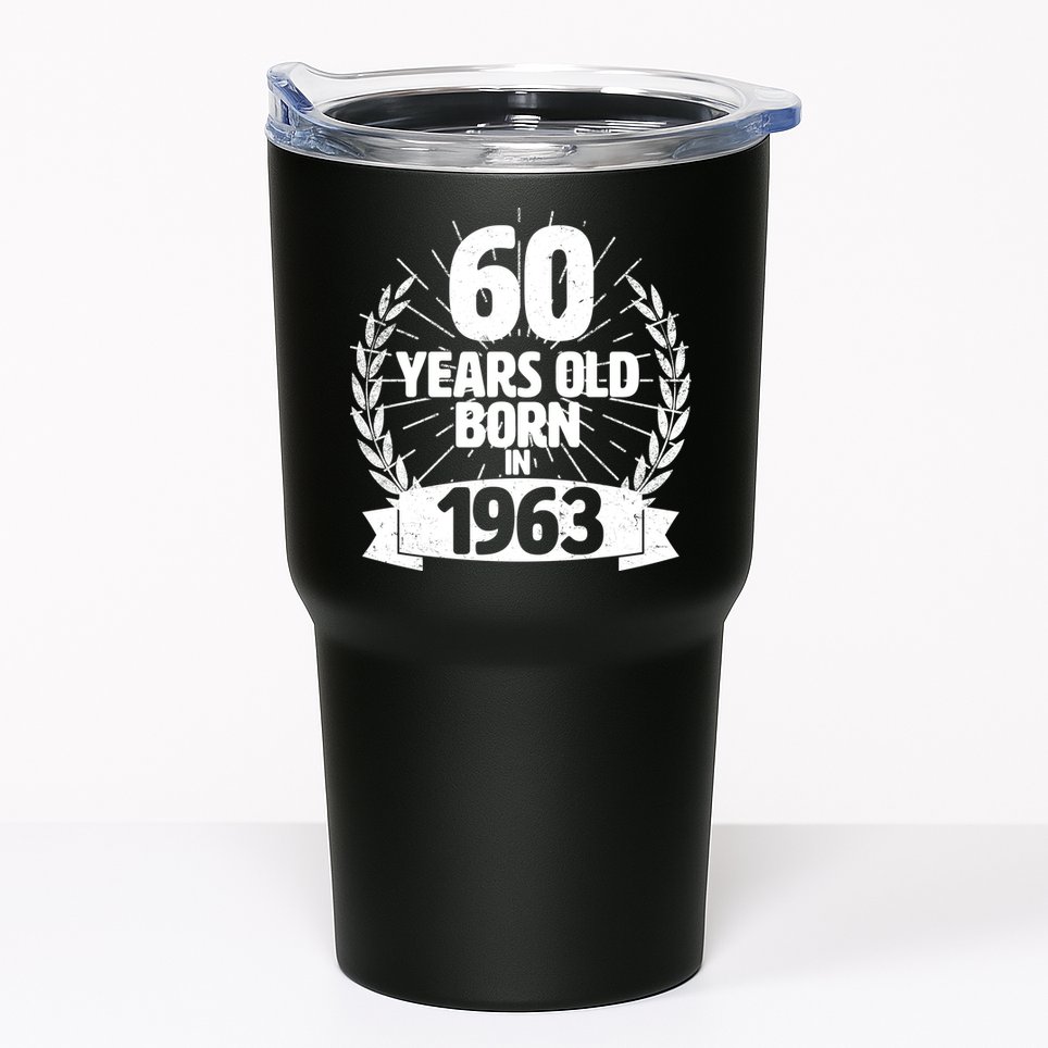 Vintage Wreath 60 Years Old Born In 1963 Birthday Tumbler