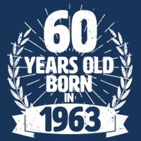 Vintage Wreath 60 Years Old Born In 1963 Birthday Flatbill Hat