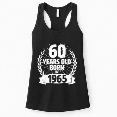 Vintage Wreath 60 Years Old Born In 1965 Birthday Womens Tank Top