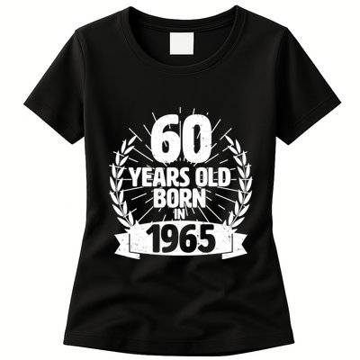 Vintage Wreath 60 Years Old Born In 1965 Birthday Womens T-Shirt