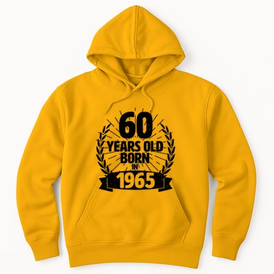 Vintage Wreath 60 Years Old Born In 1965 Birthday Hoodie