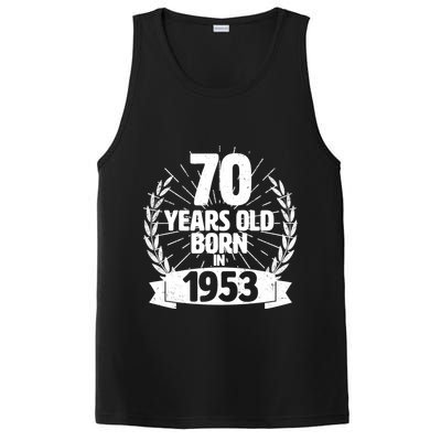 Vintage Wreath 70 Years Old Born In 1953 Birthday PosiCharge Competitor Tank