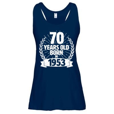 Vintage Wreath 70 Years Old Born In 1953 Birthday Ladies Essential Flowy Tank
