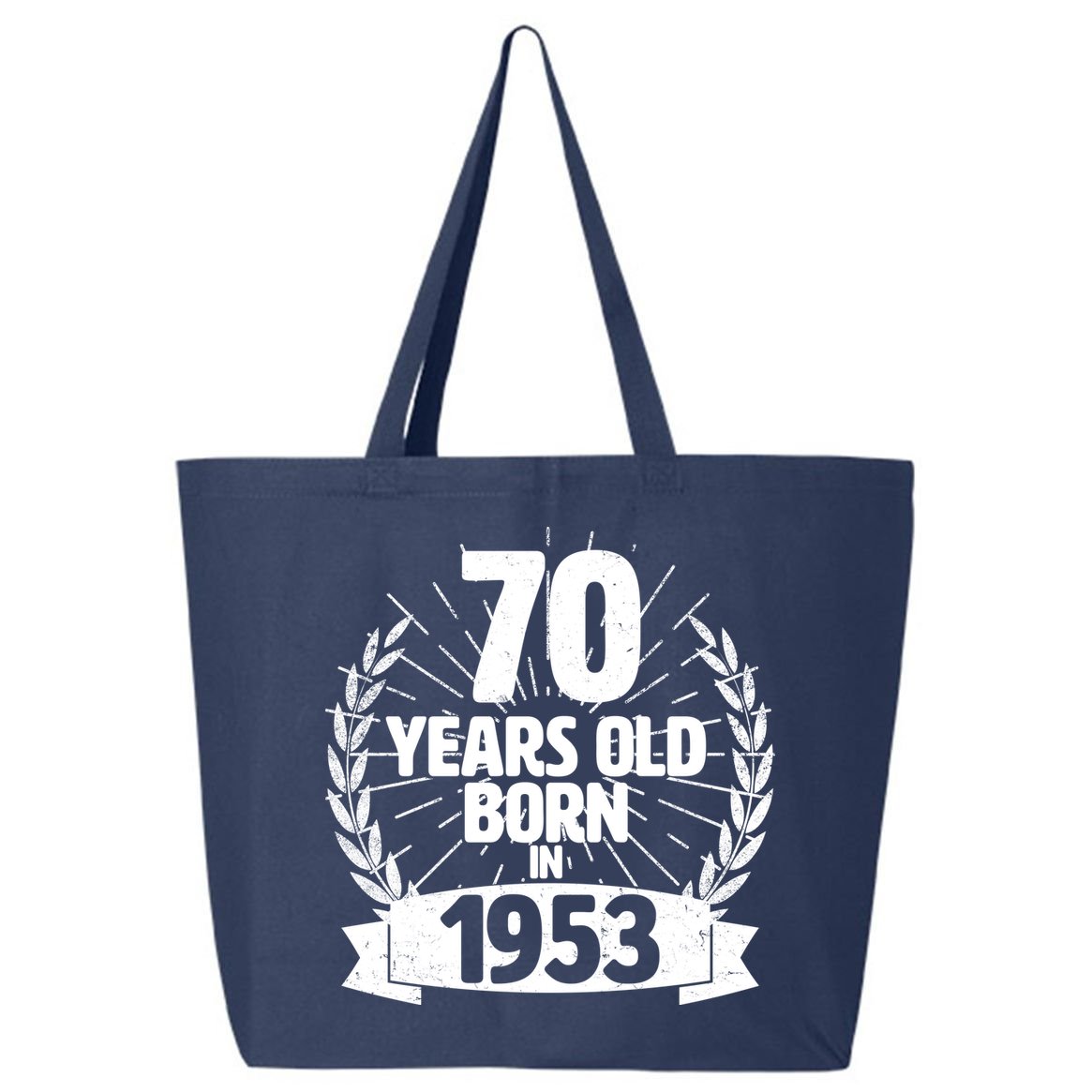 Vintage Wreath 70 Years Old Born In 1953 Birthday 25L Jumbo Tote