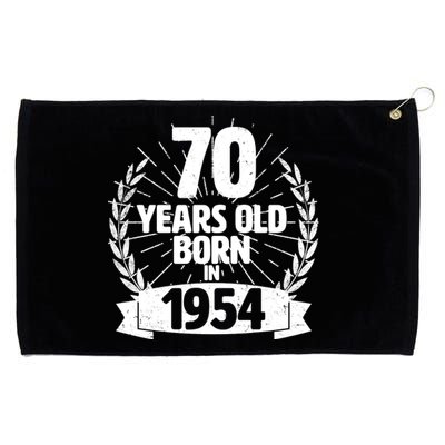 Vintage Wreath 70 Years Old Born In 1954 Birthday Grommeted Golf Towel