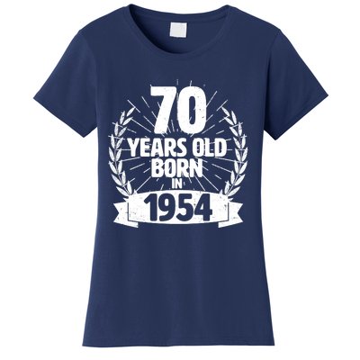 Vintage Wreath 70 Years Old Born In 1954 Birthday Women's T-Shirt